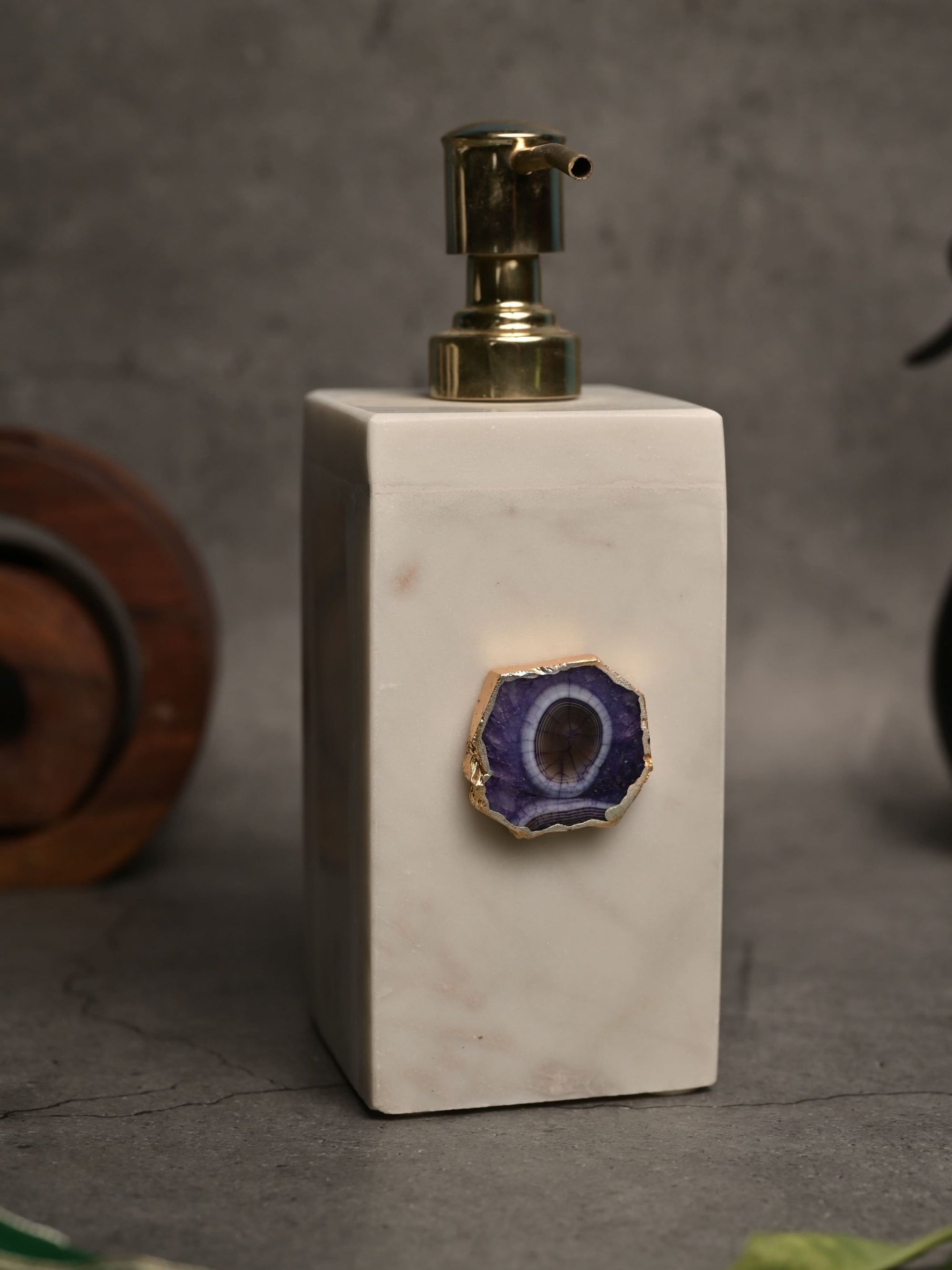 Marble Soap Dispenser with Agate