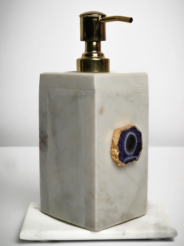 Marble Soap Dispenser with Agate