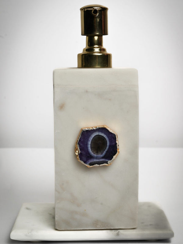 Marble Soap Dispenser with Agate