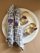 Crystal Agate Napkin Rings Set of 6