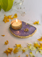 OM Tea Light Candle Holder Set of 2