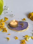 Tea Light Candle Holder with Ganesh Set of 2