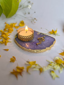 Tea Light Candle Holder with Ganesh Set of 2