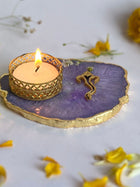 Tea Light Candle Holder with Ganesh Set of 2