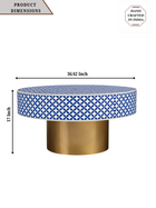Inlay Round Coffee Table-Cleo