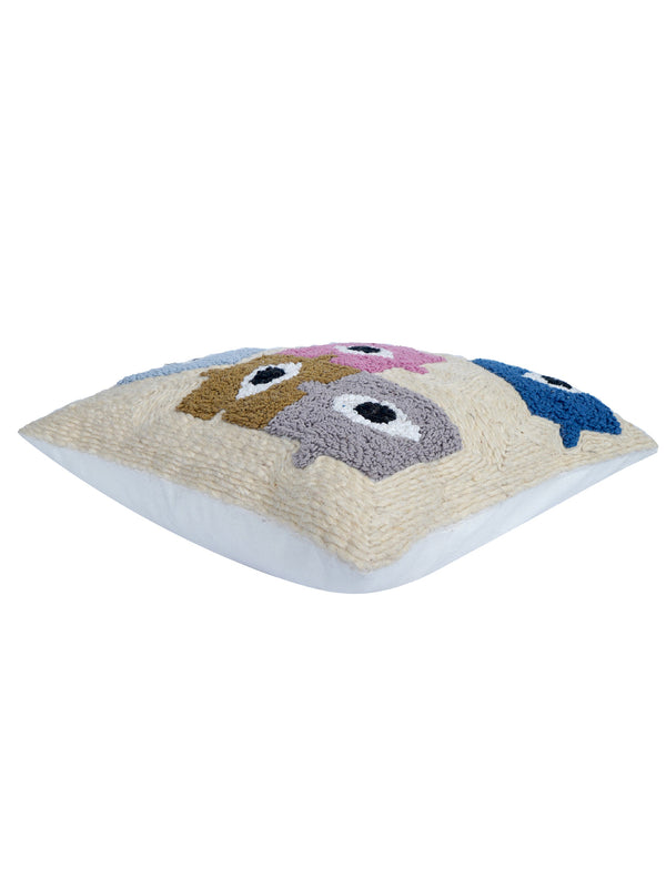 Cushion Cover - Puzzled Eye Embroidered