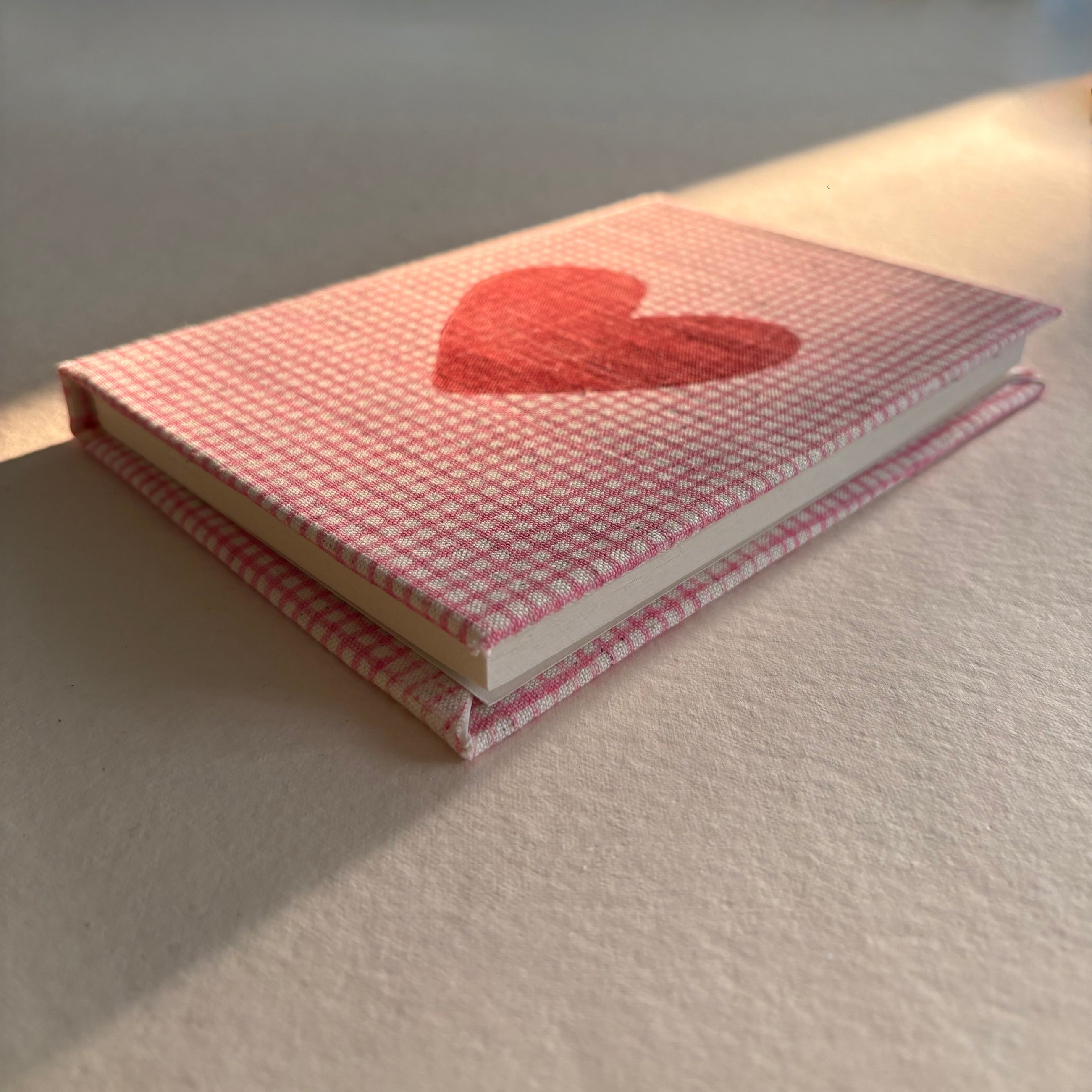 Handcrafted Sustainable A5 Diary Journal Notebook l Handmade Paper l Love Checks