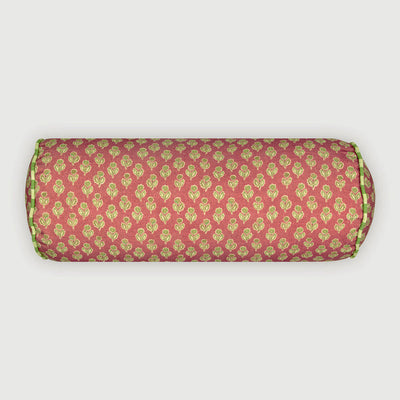 Viola Carmine Cotton Bolster Cover