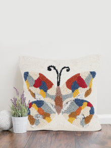 Cushion Cover - Rainbow Fly Embroidered