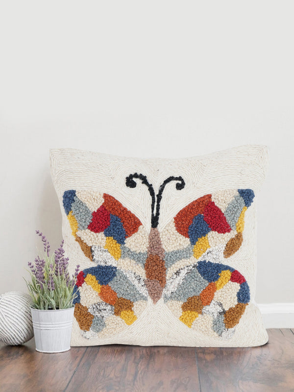 Cushion Cover - Rainbow Fly Embroidered