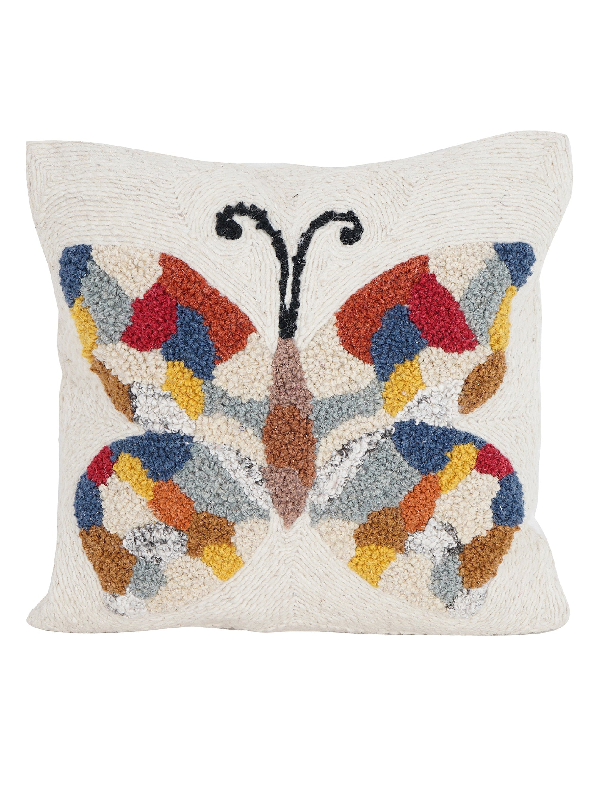 Cushion Cover - Rainbow Fly Embroidered