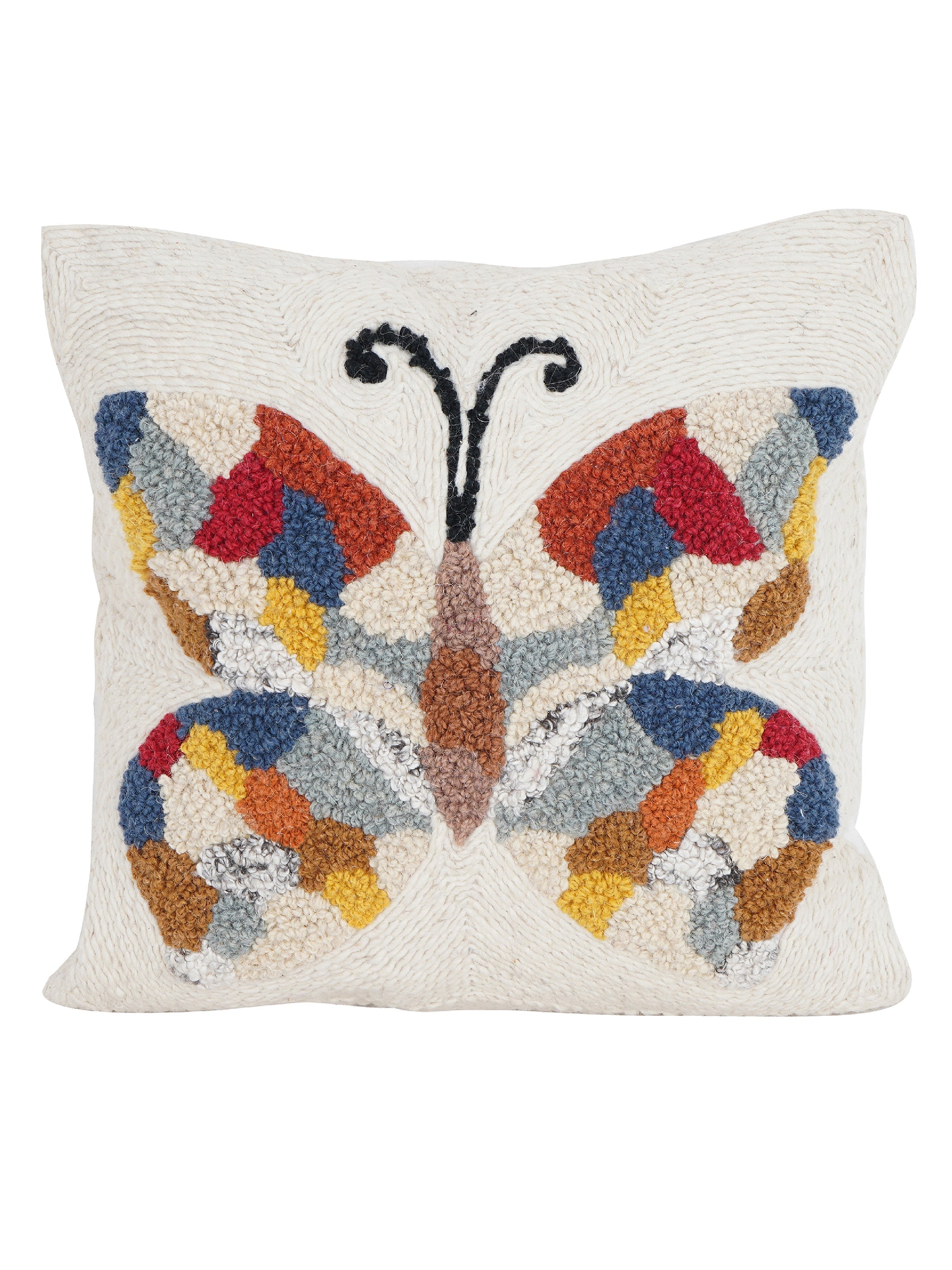 Cushion Cover - Rainbow Fly Embroidered