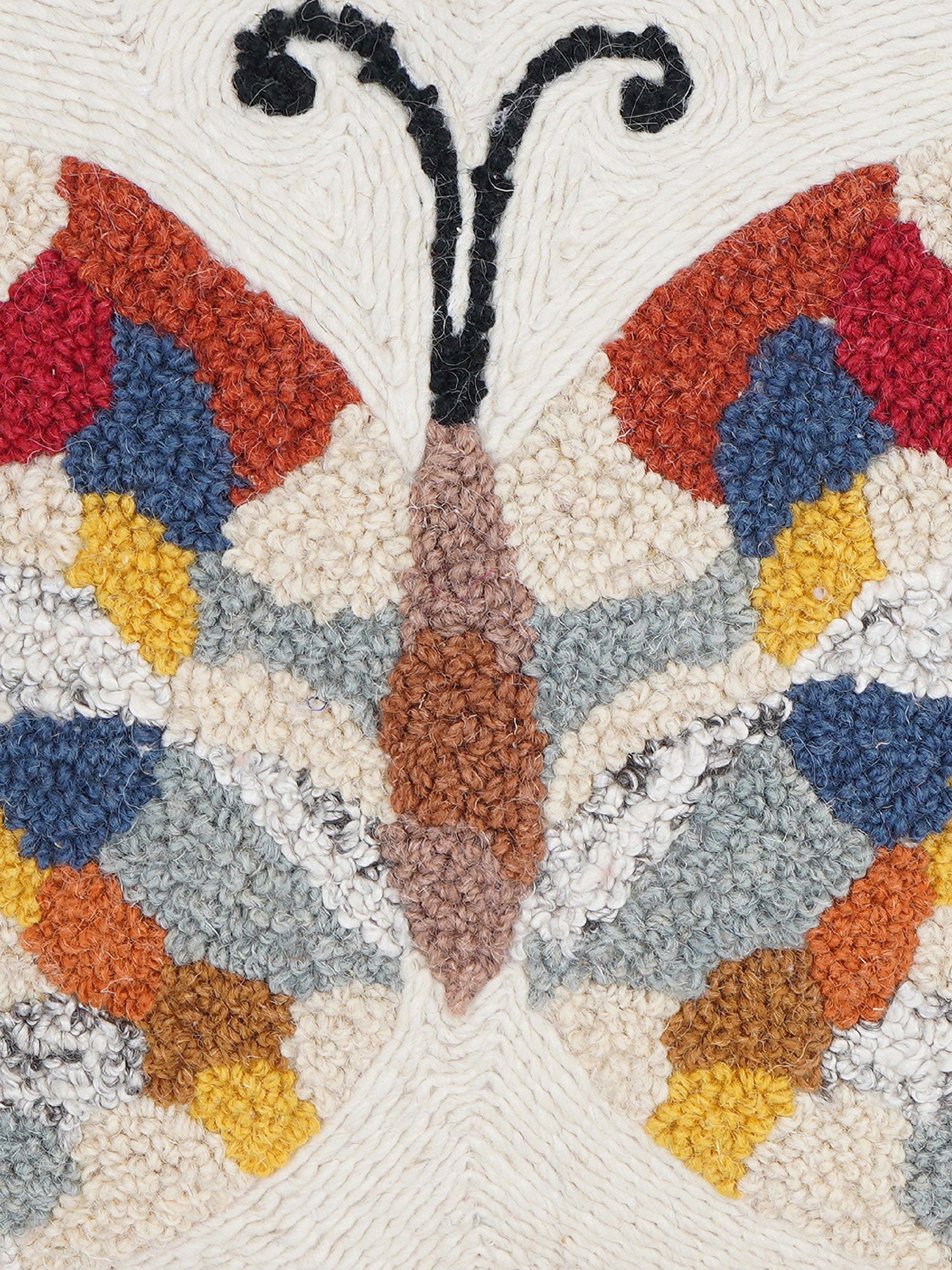 Cushion Cover - Rainbow Fly Embroidered