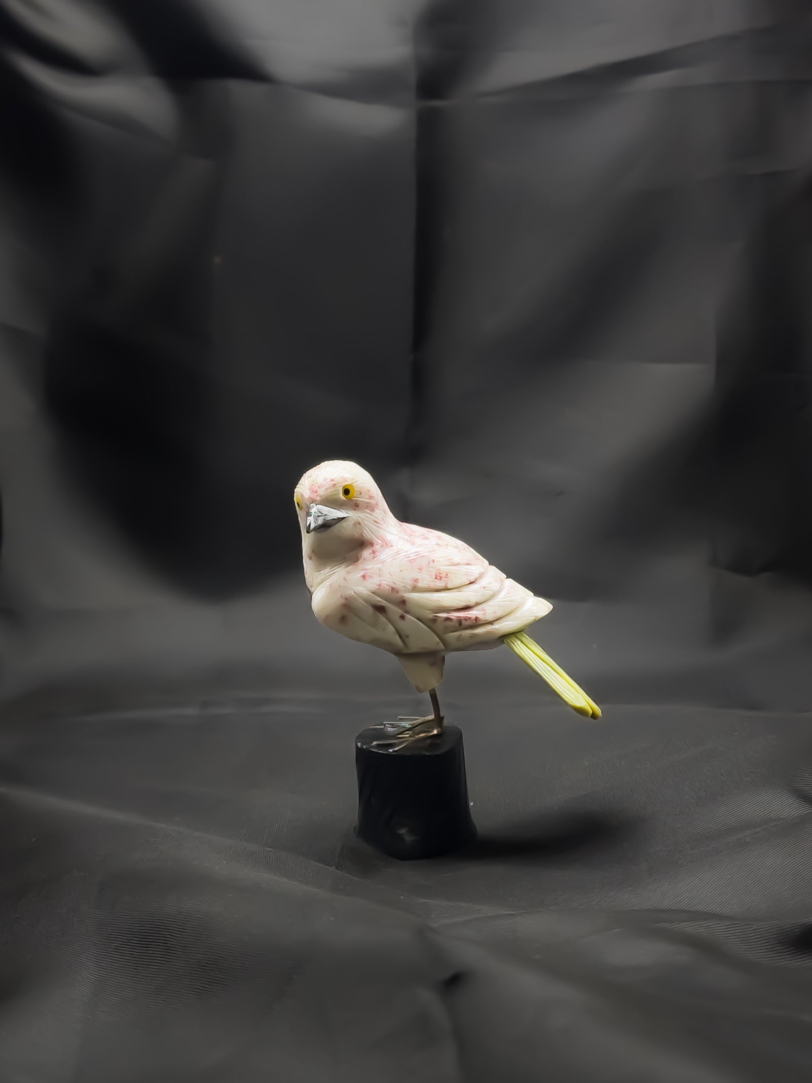 Real Gemstone Bird Décor