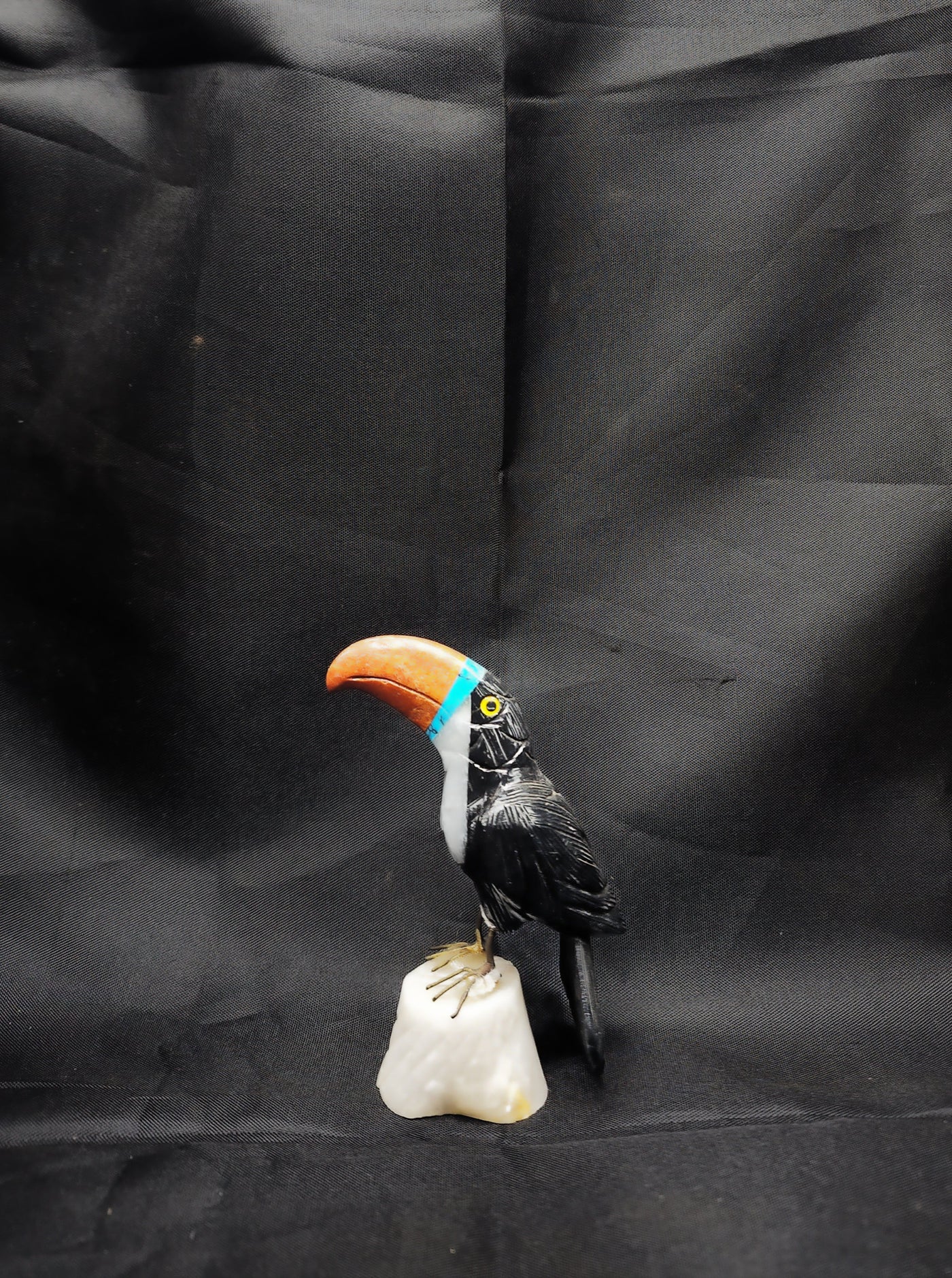 Real Gemstone Bird Statue