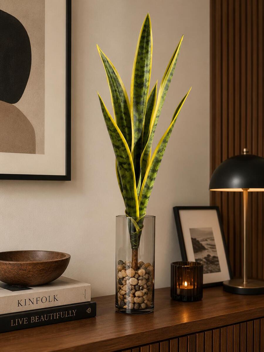 Premium Artificial Snake Plant Leaves