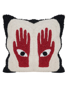 Cushion Cover - Red Hands Embroidered