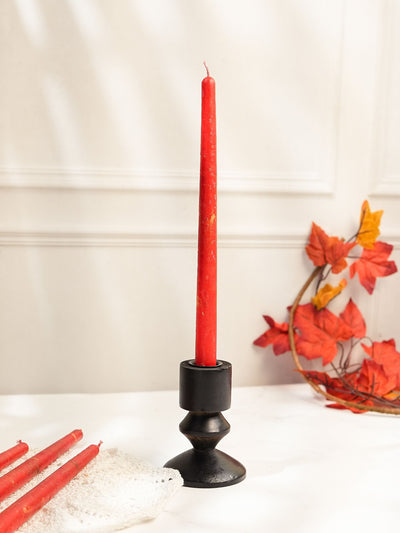 Red Taper Candles Set of 4