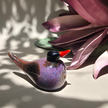 Glass Bird Figurines - Crimson Glow