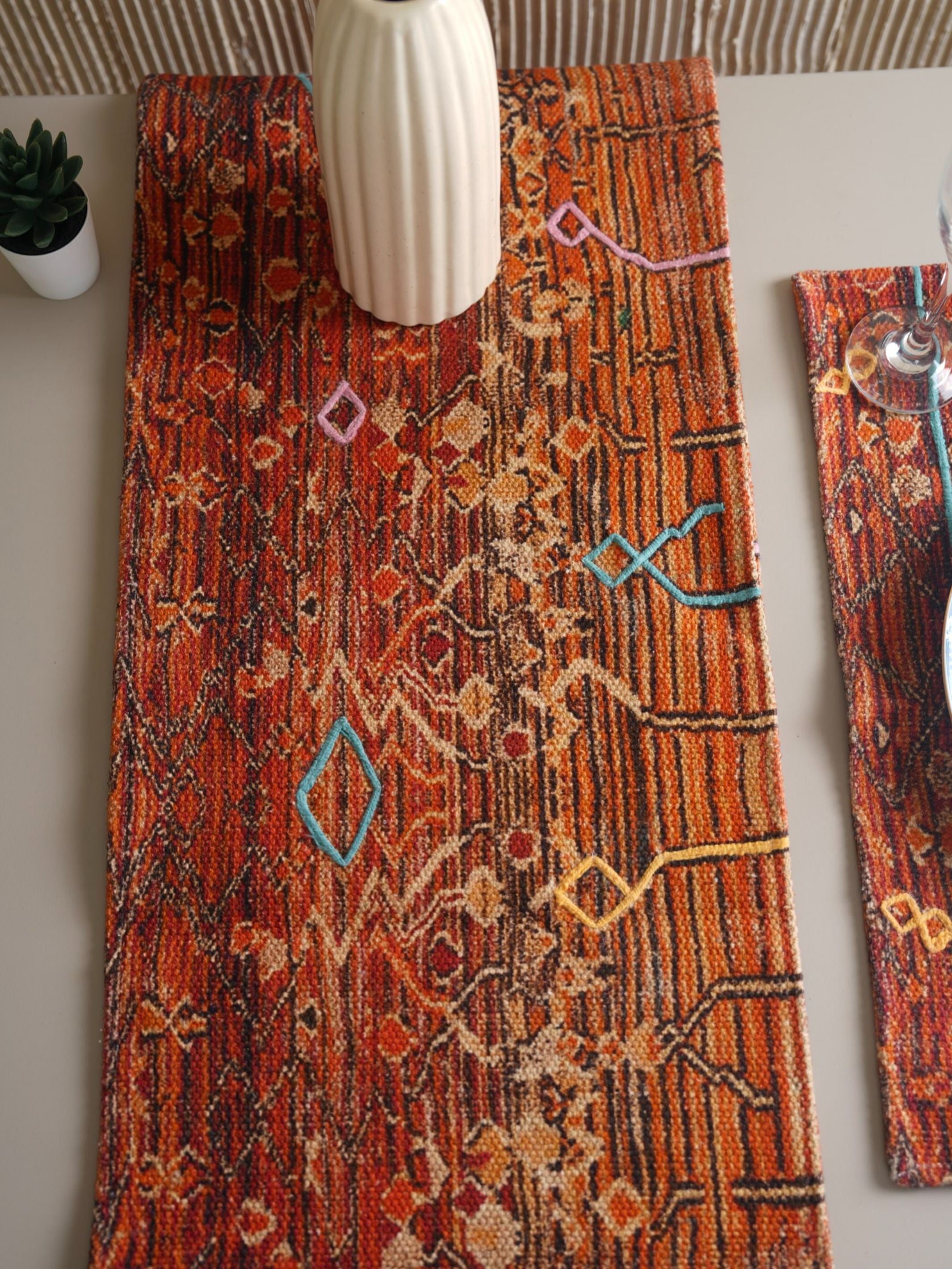 Table Runner - Handloom Regal Maze
