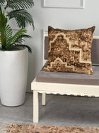 Embroidered Cushion Cover - Retro Elegance