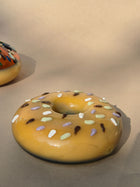 Retro Glass Donut Sculpture- Caramel
