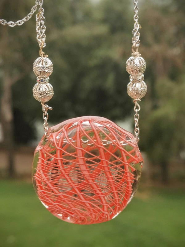 Retro Radiance - Necklace Red