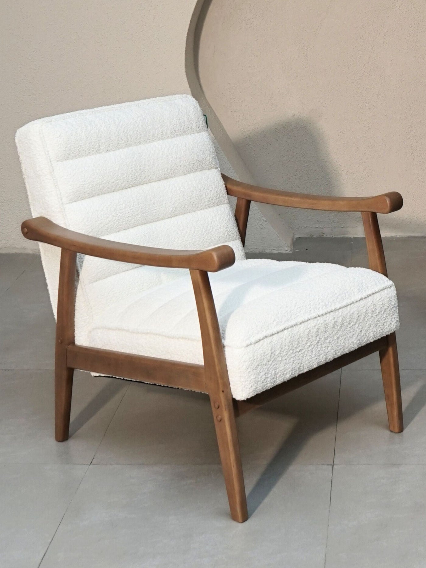 White Armchair - Rhea Boucle