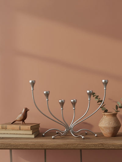 Ribbon Candelabrum 6 Tall