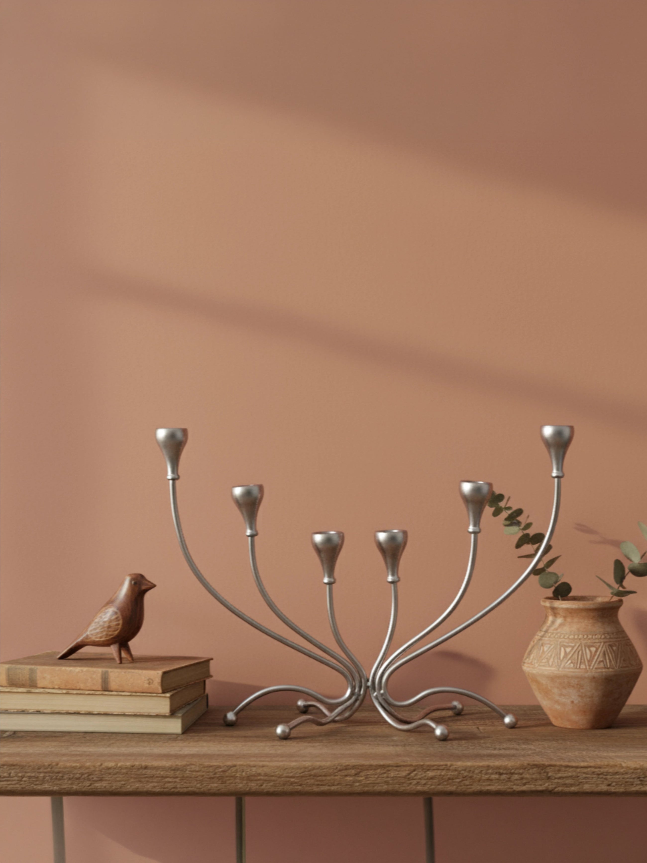 Ribbon Candelabrum 6 Tall - Product Image 