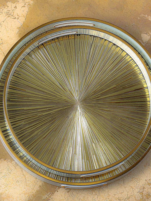 Rising Sun Serving Tray - Set Of 2