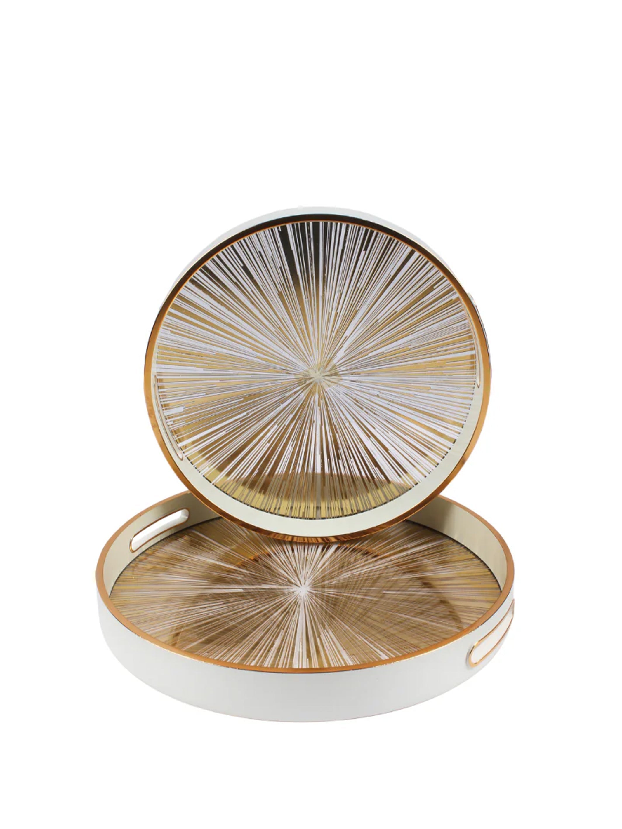 Rising Sun Serving Tray - Set Of 2