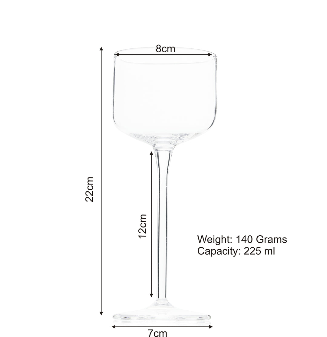 Manhattan Designer Cocktail Glass | 225ml | Set of 2,4,6
