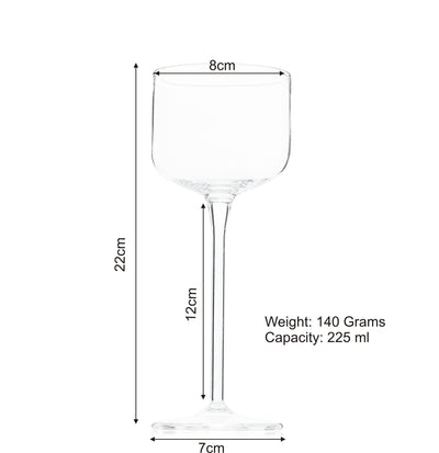 Manhattan Designer Cocktail Glass | 225ml | Set of 2,4,6