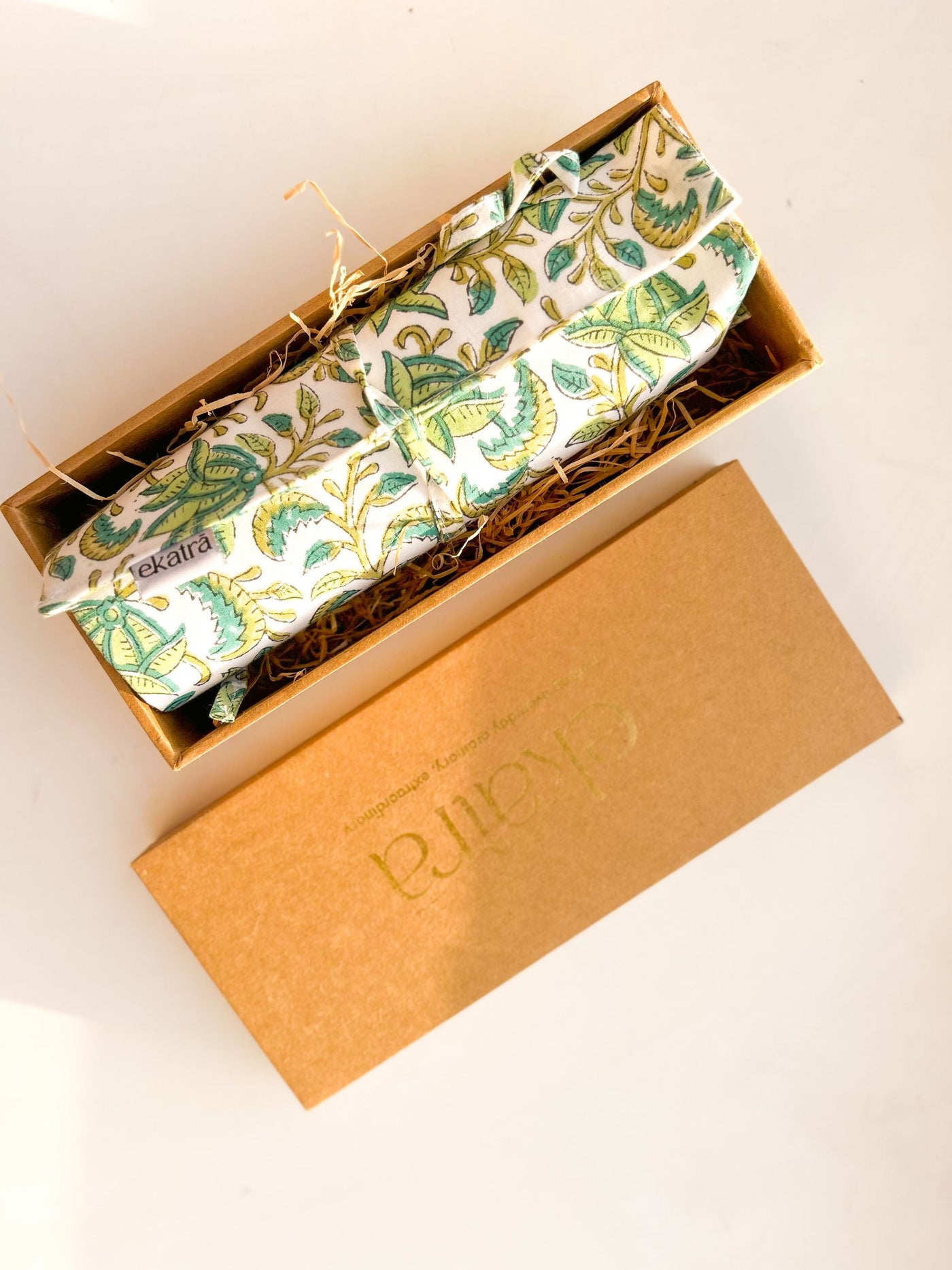 Roll Up Case Green Floral