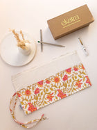 Roll Up Case - Pink Floral