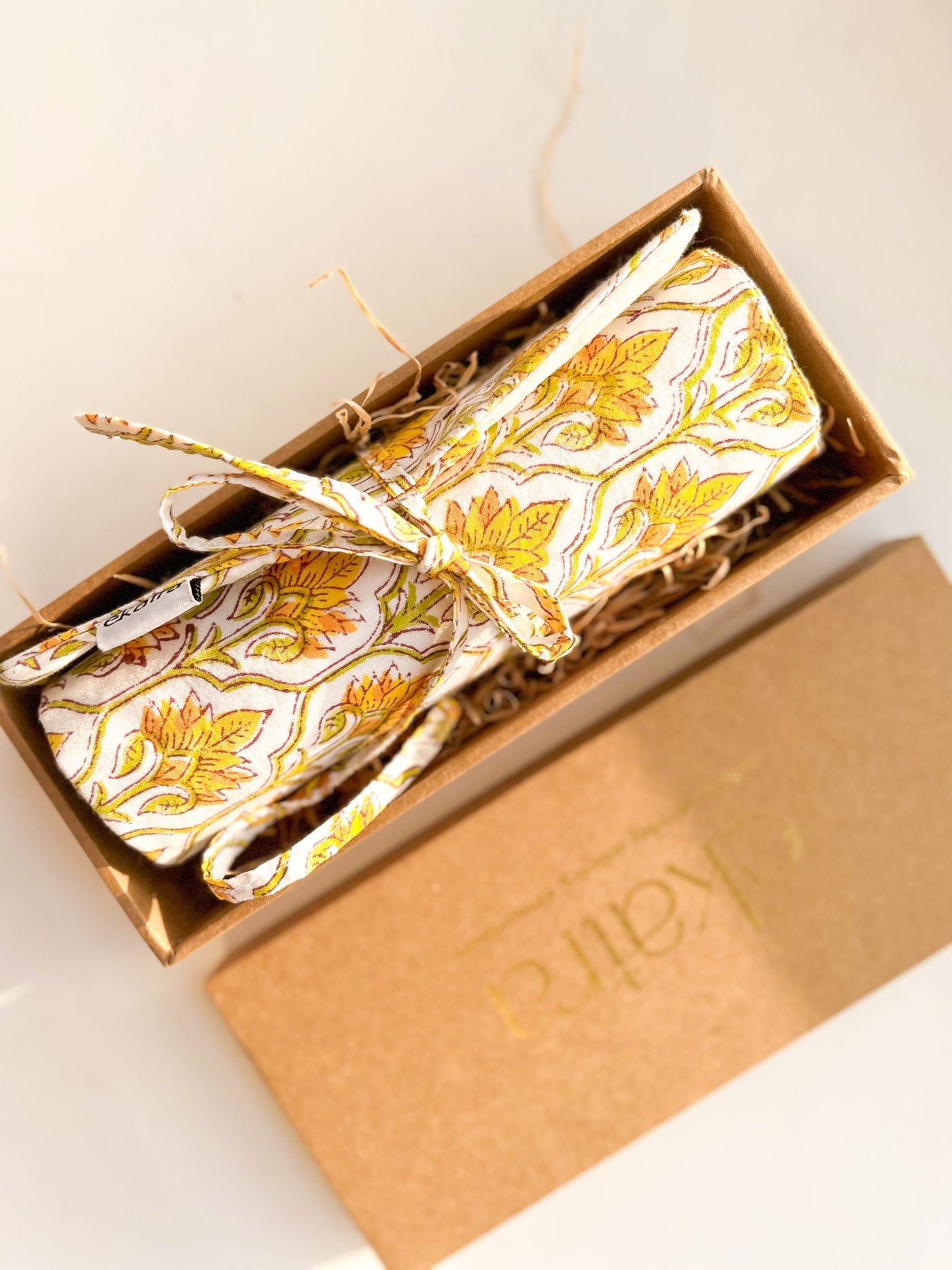 Roll Up Case Yellow Floral