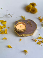 Tea Light Candle Holder with Ganesh Set of 2