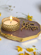 Jai Shree Ram Tea Light Candle Holder Set of 2