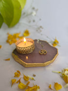 OM Tea Light Candle Holder Set of 2