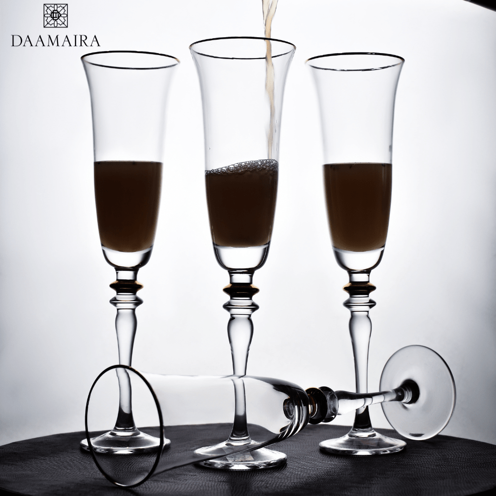 Royale Set Of 4 Champagne Flutes with Gift box