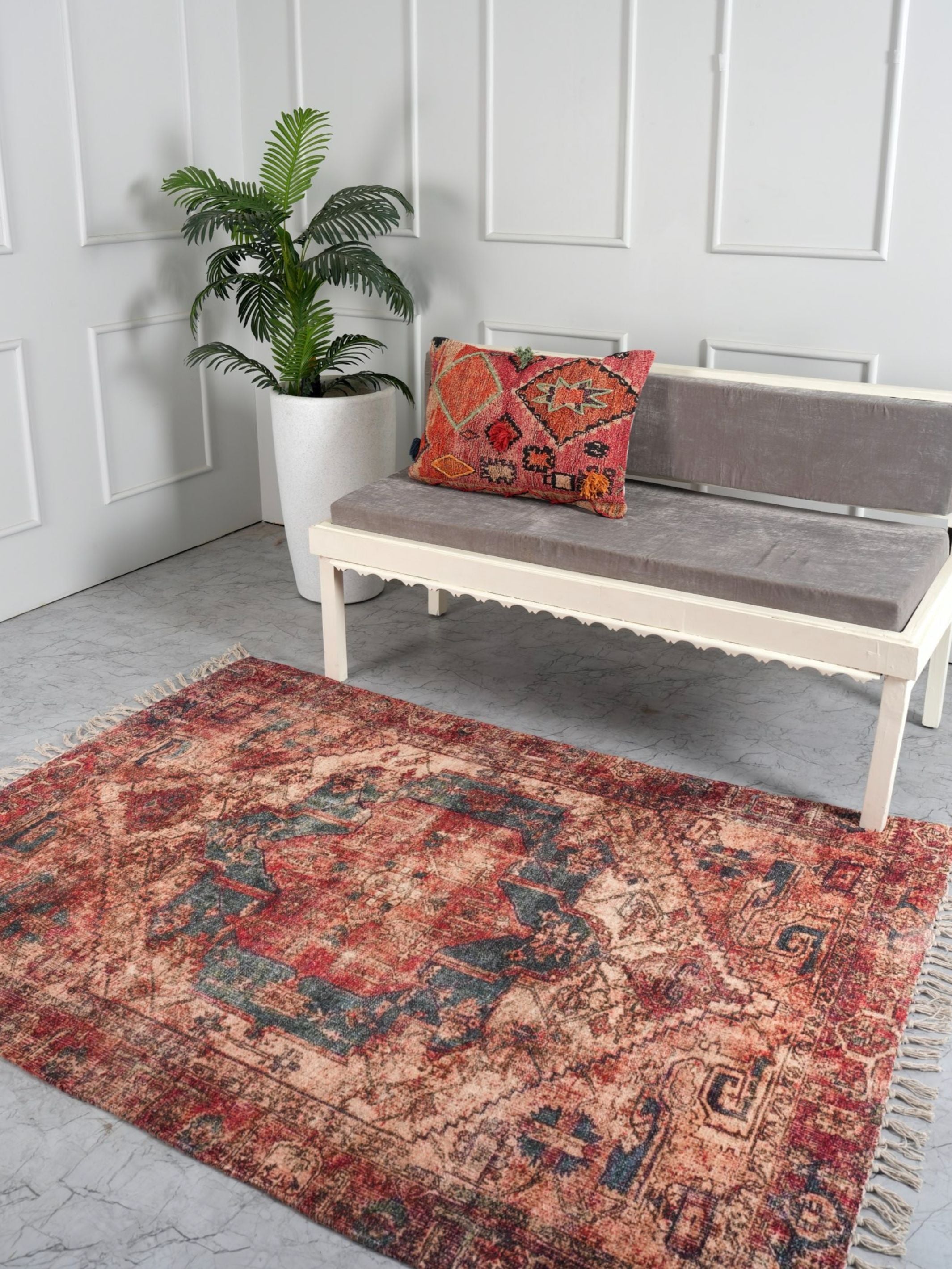 Printed Chenille Rug - Ruby Rose