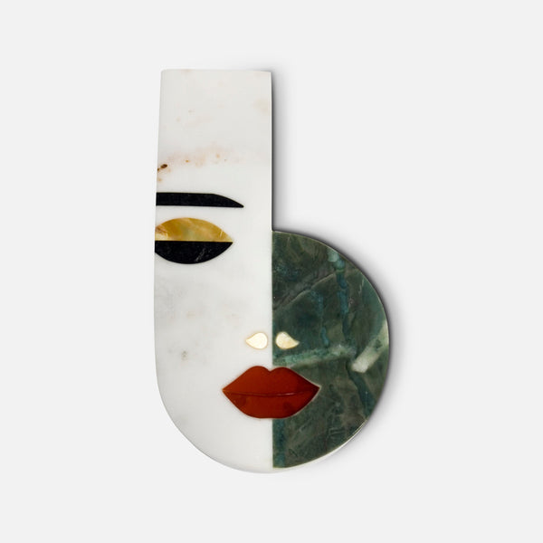 CECILIA - IVORY MULTI MARBLE TRIVET COASTER