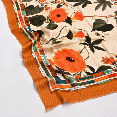 The Scarlet Bloom Bamboo Modal Stole