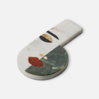 CECILIA - IVORY MULTI MARBLE TRIVET COASTER