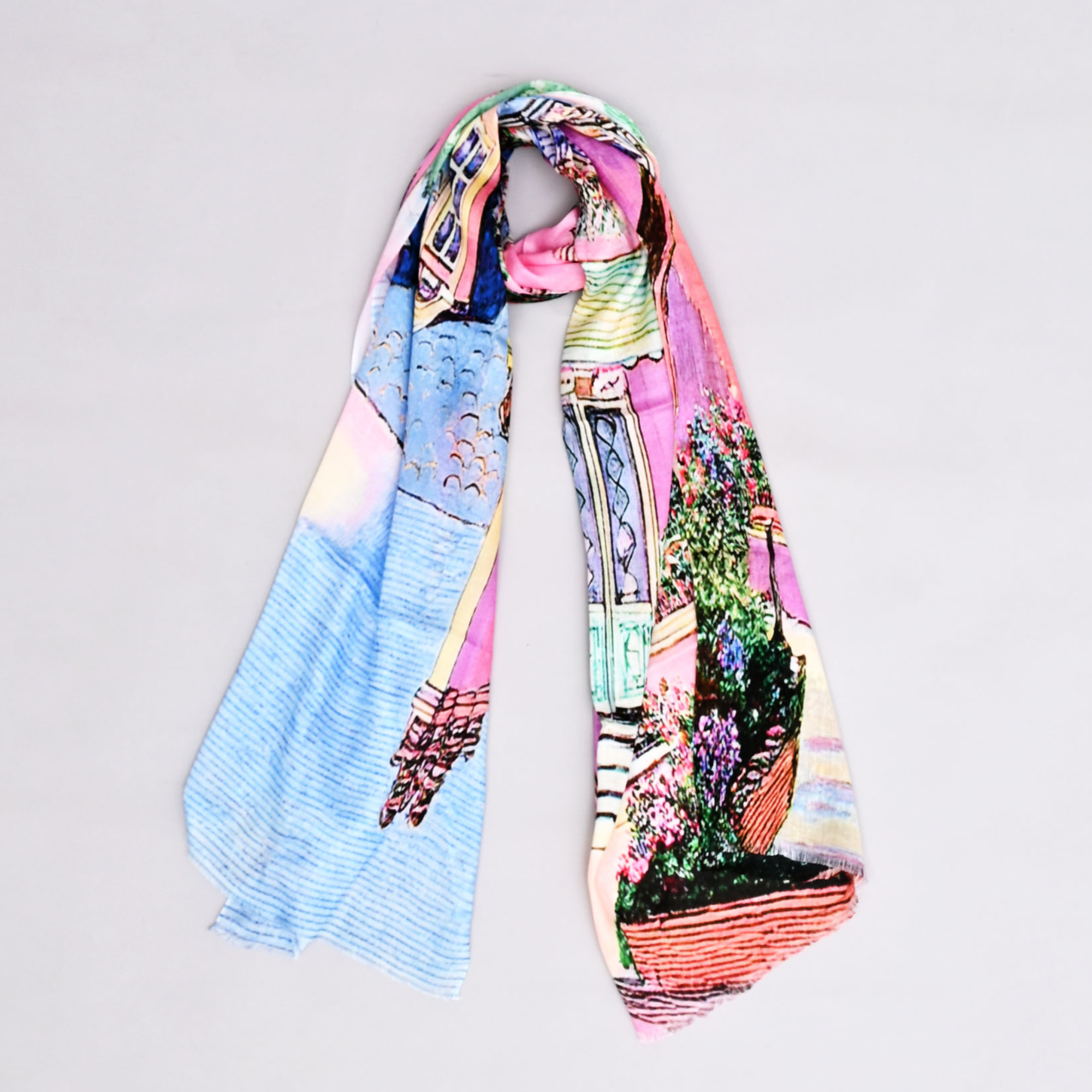 Mediterranean Mornings Bamboo Modal Stole