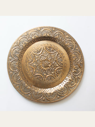 Saaz Gold Wall Decor Plate Large