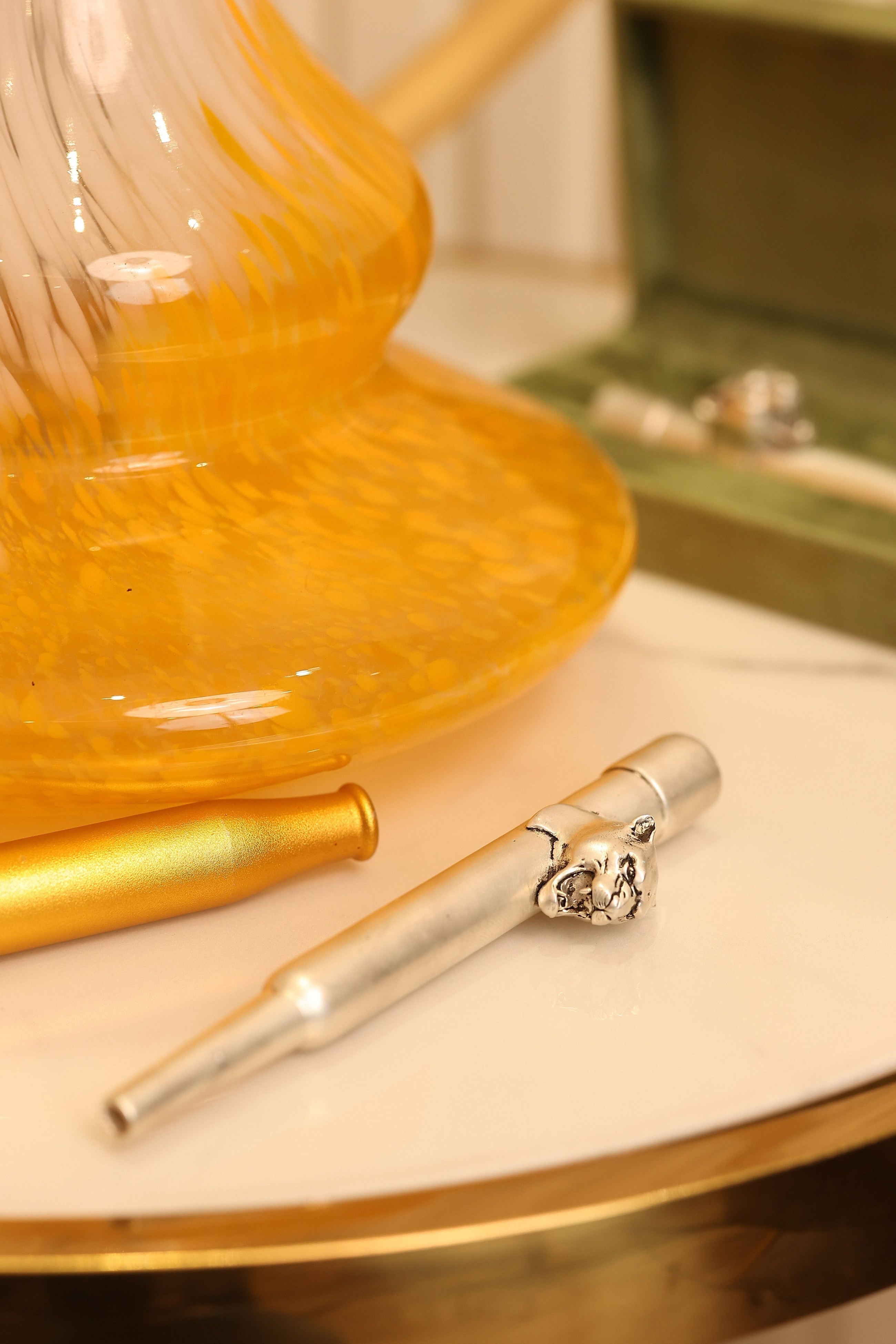 Panther Head Hookah Tip/hookah Mouthpiece in Silver Plating