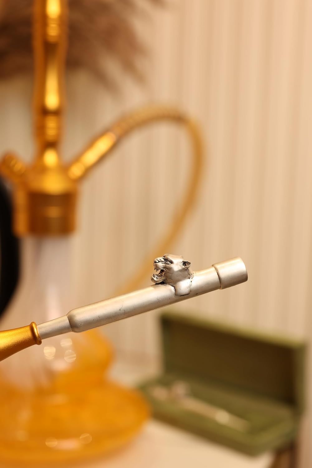 Panther Head Hookah Tip/hookah Mouthpiece in Silver Plating