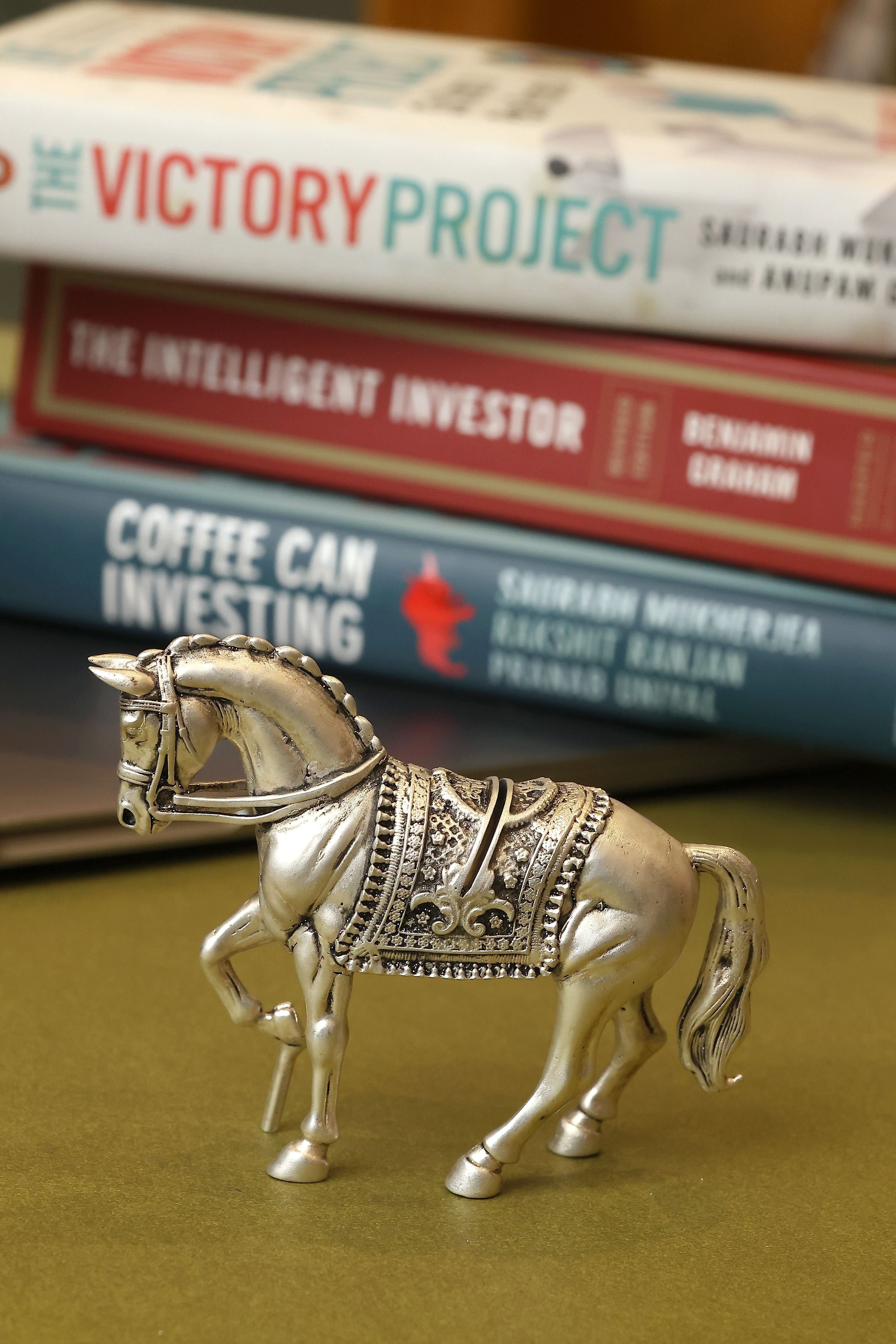 Horse Place Card Holder for Table in Silver Plating